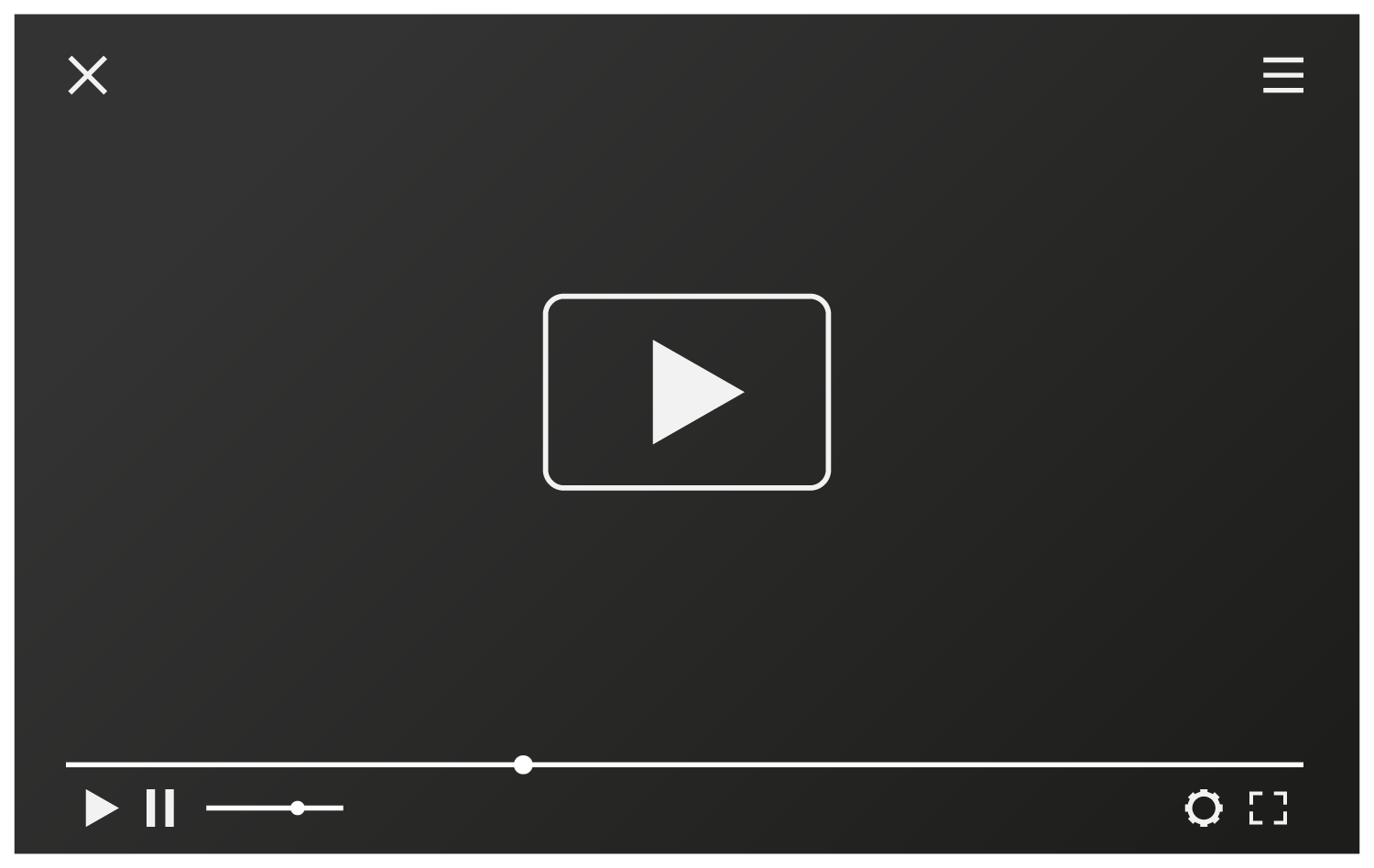 Video player for web design. Realistic window. Vector illust